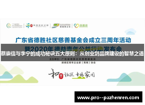 蔡崇信与李宁的成功秘诀五大原则:从创业到品牌建设的智慧之道 蔡崇信与李宁的成功秘诀五大原则:从创业到品牌建设的智慧之道