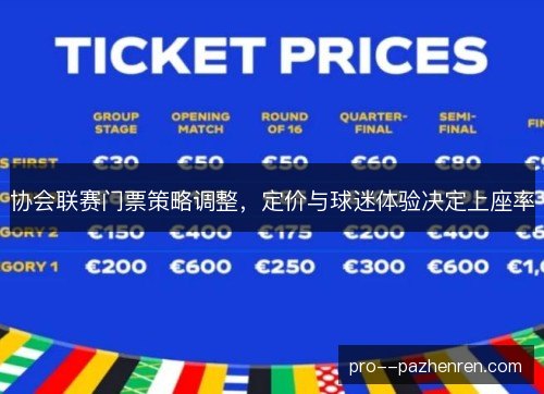 协会联赛门票策略调整，定价与球迷体验决定上座率